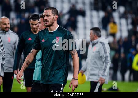 Turin, Italien. 26 Nov, 2019. Während der UEFA Champions League Gruppe D Match zwischen Juventus Turin und Atletico Madrid. Juventus Turin gewann 1:0 bei Juventus Stadion am 26. November 2019 in Turin, Italien. (Foto von Alberto Gandolfo/Pacific Press) Quelle: Pacific Press Agency/Alamy leben Nachrichten Stockfoto