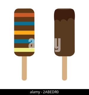 Eine Patterened und Schokoladeneis mit Glasur Stock Vektor