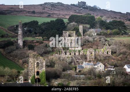 Corwall Mining Trail - Devoran nach Portreath - stilles Minenwerk in der Nähe von Carnkie Stockfoto