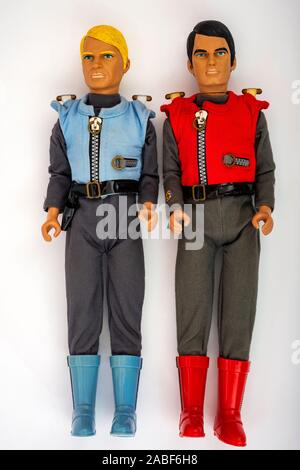 Captain Scarlet und Captain Blue Toy Dolls Stockfoto