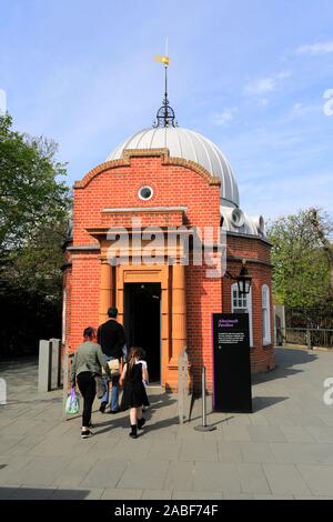 Blick auf die AZIMUTALE Pavillon, Royal Observatory, Greenwich, London, England Stockfoto