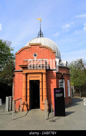 Blick auf die AZIMUTALE Pavillon, Royal Observatory, Greenwich, London, England Stockfoto