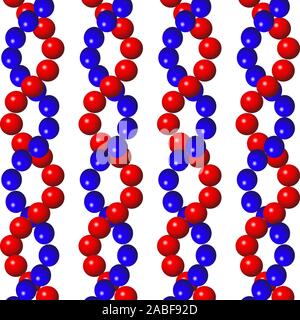 Abstrakte Moleküle Design. Blaue Kugeln Hintergrund. Die molekulare Struktur der Atome. Medizinischer Hintergrund für Banner Stock Vektor