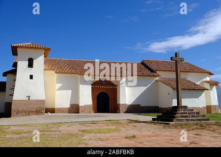 Religiöse Orte - Christian Peru Maras Kirche des Heiligen Franziskus von Assisi Stockfoto