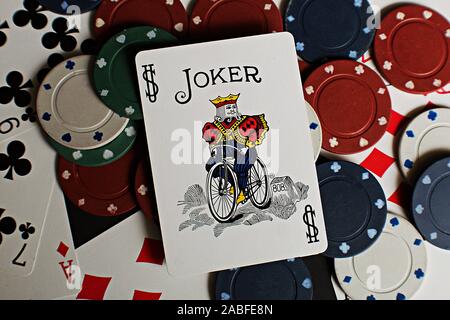 Game Night Poker Set Stockfoto