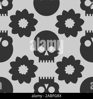 Schädel nahtlose Muster Stock Vektor