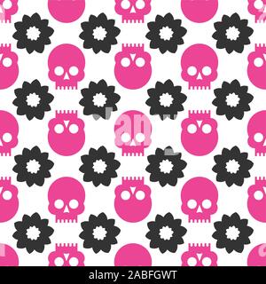 Schädel nahtlose Muster Stock Vektor