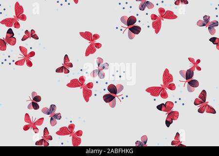 Nahtlose traditionelle geometrische Schmetterling design Hintergrund Stockfoto