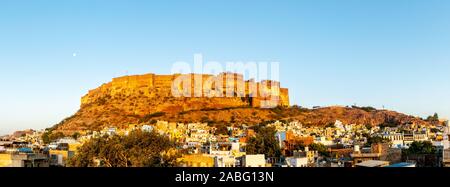 Jodhpur, Rajasthan, Indien; 24-Feb-2019; ein Panoramablick auf das Mehrangarh Fort, Jodhpur Stockfoto