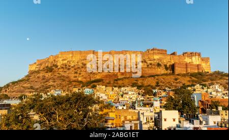 Jodhpur, Rajasthan, Indien; 24-Feb-2019; ein Panoramablick auf das Mehrangarh Fort, Jodhpur Stockfoto