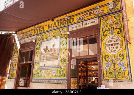 Bar Viva Madrid, Barrio de Las Letras, Madrid, Spanien Stockfoto