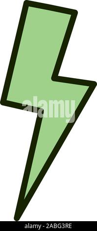 Power thunderbolt Umwelt Ökologie Füll- und Vector Illustration Stock Vektor