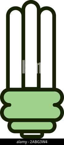 Speichern Glühlampe Umwelt Ökologie Füll- und Vector Illustration Stock Vektor