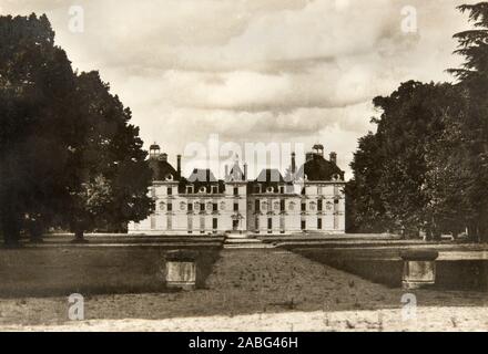 Fotografie, Blick auf das Schloss von Amboise (Frankreich - Loir et Cher) 1950 Stockfoto