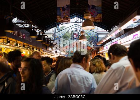 Der Markt La Boqueria, Barcelona. Stockfoto