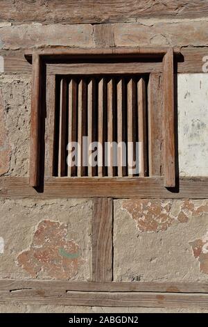 Gitterfenster-Fachwerk gerahmte Wandverkleidungen. Mogao Buddhist Caves-Dunhuang-Gansu-China-0630 Stockfoto