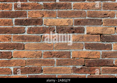 Full-frame in der Nähe der alten Ziegel stein Wand Hintergrund. Stockfoto