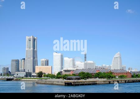 Skyline von modernen Minato Mirai Bezirk von Yokohama in Japan Stockfoto