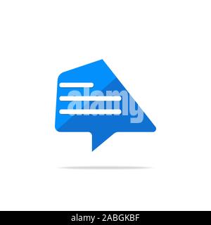 Eingabe in einer Sprechblase Symbol, Kommentar das Symbol Stock Vektor