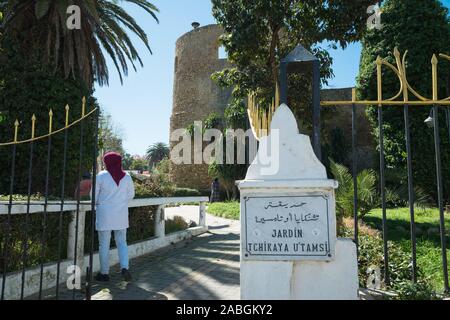 Jardin Tchikaya U'tamsi in Asilah, Tanger-Tetouan-Al Hoceima Region, Marokko Stockfoto