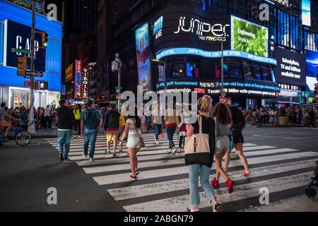 New York City, New York - 24. August 2019: Times Square, New York Stockfoto