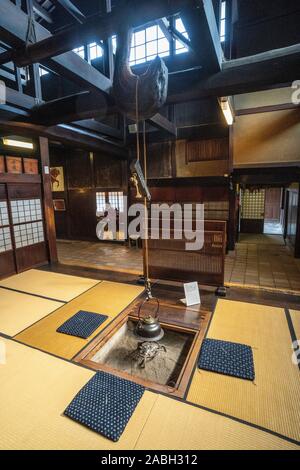 Japanisches traditionelles Haus im Kusakabe Folk Museum, Takayama, Japan Stockfoto