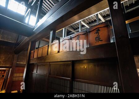 Japanisches traditionelles Haus im Kusakabe Folk Museum, Takayama, Japan Stockfoto