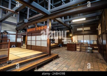 Japanisches traditionelles Haus im Kusakabe Folk Museum, Takayama, Japan Stockfoto