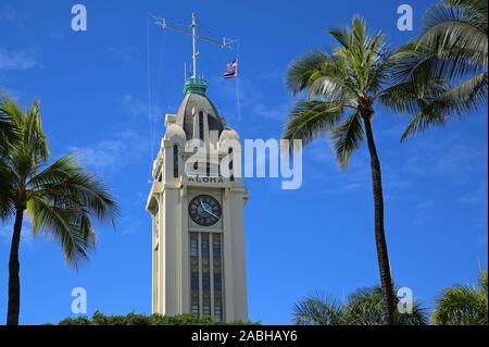 Aloha Tower, Honolulu, Hawaii Stockfoto