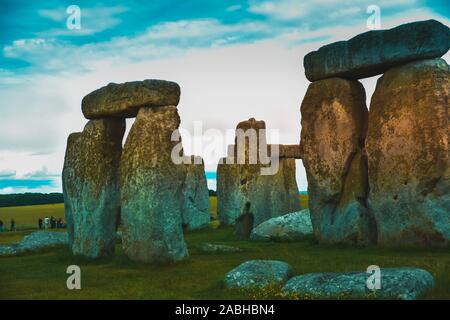 Teilweiser Blick Auf Stonehenge Stockfoto