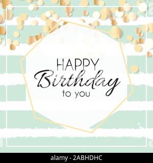 Abstrakte Happy Birthday Hintergrund mit Glitzer Splash im modernen Stil. Vector Illustration Stock Vektor