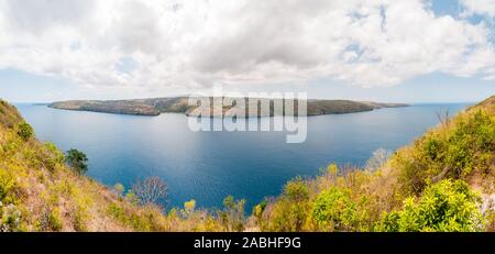 Nusa Penida Panoramablick von Nusa Lembongan, Bali, Indonesien Stockfoto