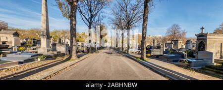 Friedhof Montparnasse in Paris. Stockfoto