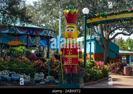 Orlando, Florida. November 22, 2019. Bert in Seaworld Weihnachtsfeier Stockfoto