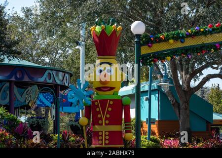 Orlando, Florida. November 22, 2019. Bert in Seaworld Weihnachtsfeier Stockfoto