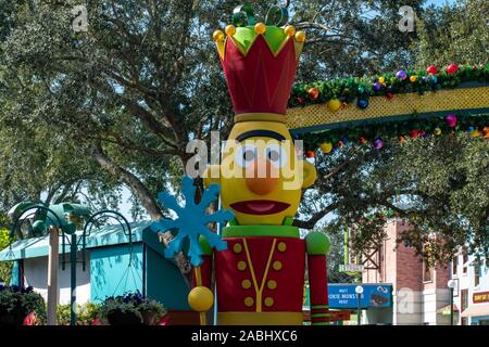 Orlando, Florida. November 22, 2019. Ansicht von oben Bert in Seaworld Weihnachtsfeier Stockfoto