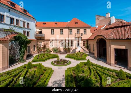 Vrtba Garten im Barockstil, Mala Strana, Prag, Tschechische Republik Stockfoto