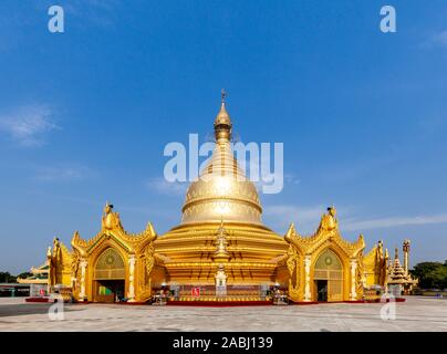 Die Maya Wizaya Pagode, Yangon, Myanmar. Stockfoto