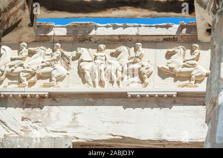 Parthenon freize, Akropolis, Athen, Griechenland Stockfoto