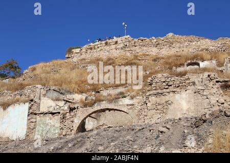 Zitadelle Sicht, wie von Hashem al Kheir Street gesehen, Jabal Al Qalah, Amman, Jordanien, Naher Osten Stockfoto