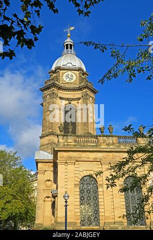 Außen- und Innenbeleuchtung, St Philips Kathedrale, Colmore Row, Birmingham B3 2QB, Kirche von England, Anglikanische Stockfoto