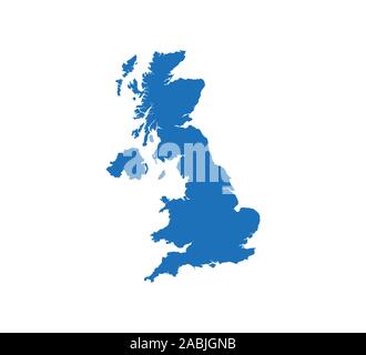 Großbritannien Karte auf weißem Hintergrund. Vector Illustration. Stock Vektor