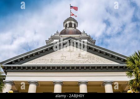 Tallahassee, FL, USA - Feb 15, 2019: Die riesigen außen bewahren Gelände der alten Hauptstadt von Florida Stockfoto