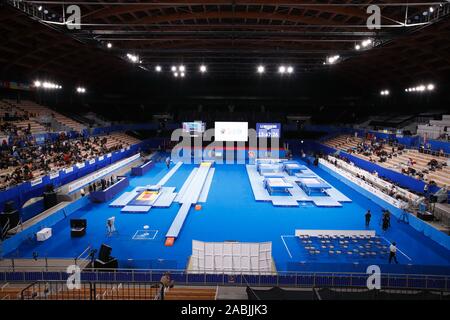 Tokio, Japan. 28 Nov, 2019. Allgemeine Ansicht TRAMPOLIN: 34 Abb. Trampolin Turn-WM Tokio 2019 an Ariake Gymnastik Center in Tokio, Japan. Credit: Sho Tamura/LBA SPORT/Alamy leben Nachrichten Stockfoto