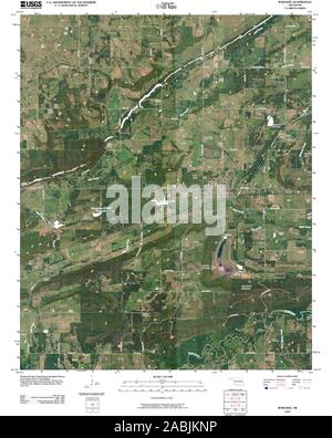 USGS TOPO Karte Oklahoma OK Bokoshe 20100105 TM Wiederherstellung Stockfoto