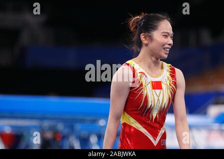 Tokio, Japan. 28 Nov, 2019. HUANG Yanfei (CHN) Trampolin: 34 Abb. Trampolin Turn-WM Tokio 2019 Damen Einzel Trampolin Qualifikation Ariake Gymnastik Center in Tokio, Japan. Credit: Sho Tamura/LBA SPORT/Alamy leben Nachrichten Stockfoto