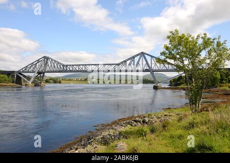 Connel Bridge, Brücke, das 'Loch Etive" und die "Fällt der Lora' bei Connel in Paisley, Schottland, Großbritannien, Europa. Stockfoto