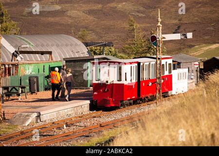 Die Leadhills and Wanlockhead Railway, eine 2 ft-Schmalspurbahn in South Lanarkshire, Schottland, die zwischen Leadhills und Wanlockhead verläuft Stockfoto