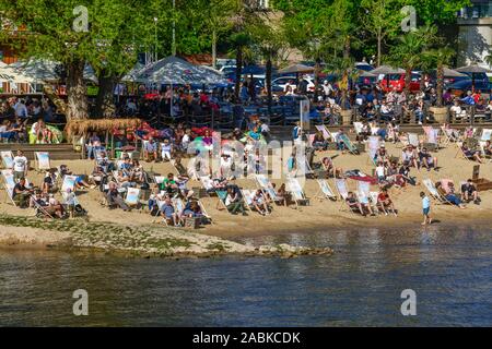 Bodega Beach Club, Weser, Rinteln, Niedersachsen, Deutschland Stockfoto