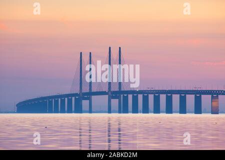 Die oeresund Brücke zwischen Dänemark und Schweden, Schweden Stockfoto